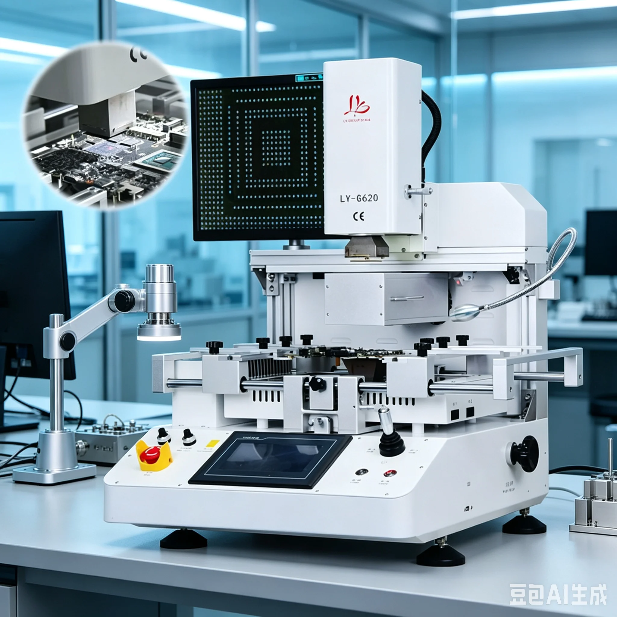 LY G620-PRO Optical Alignment BGA Rework Stage,High-Sensitivity Touchscreen Stepper Motor Drive,Autofocus 360° Rotating Nozzle