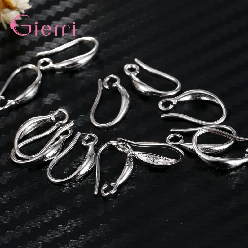 DIY Making Accessories 925 Sterling Silver Hook 10Pcs/lot Earring Findings For Jewelry Making Ear Clasp Wires Women Brincos