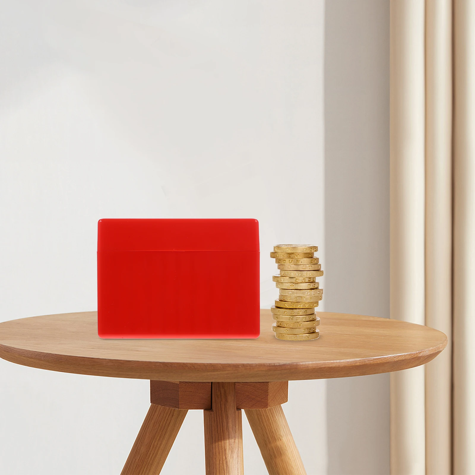 

Collector Graded Coin Storage Box Accessories Multifunction Red Plastic Display