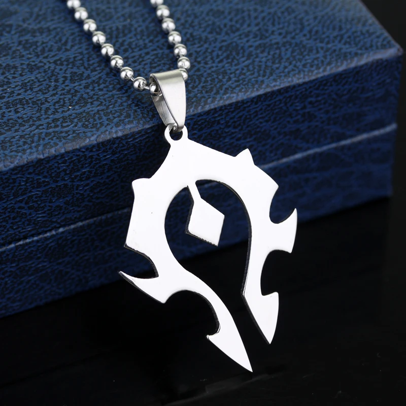 Game Jewelry WOW World Of Warcraft Hearthstone Necklaces Alliance Tribe Horde Metal Pendant Charm Choker Necklace For Men Women