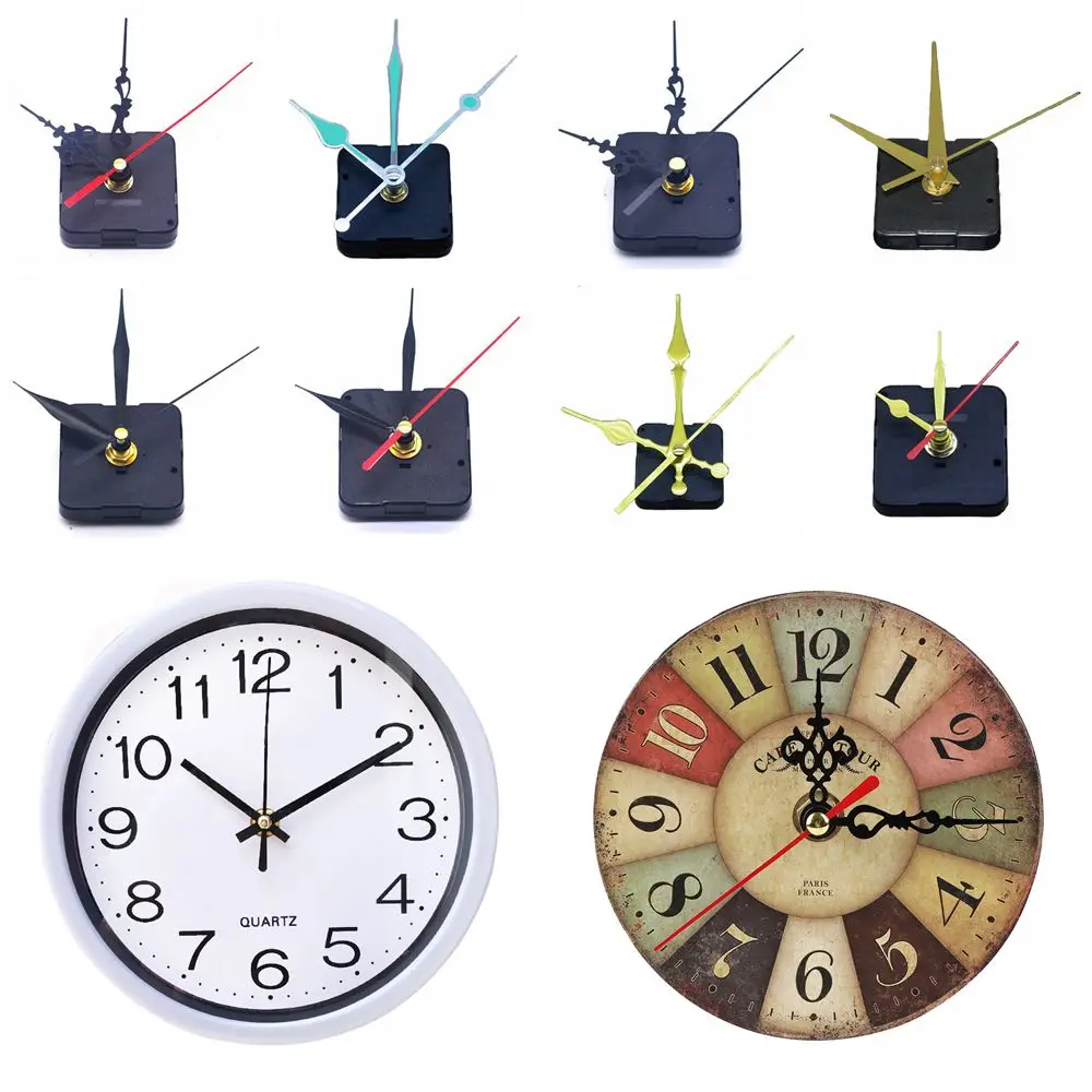 1 SET Silence Replacement Tools Home Decor Movement Mechanism Bell Accessories Hour/Minute/Second Quartz Clock Parts