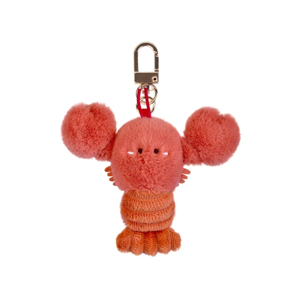 

Cute Soft Ocean Animal Keychain Lobster Simulation Fluffy Octopus Keyring PP Cotton Collection Cartoon Plush Pendant Home Decor
