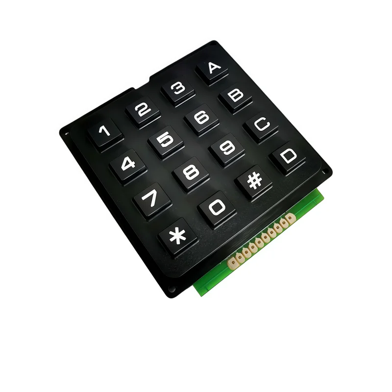 Single-chip microcontroller keyboard key matrix keyboard with 3*4 12 keys / 4*4 16 keys industrial keyboard row-column scanning
