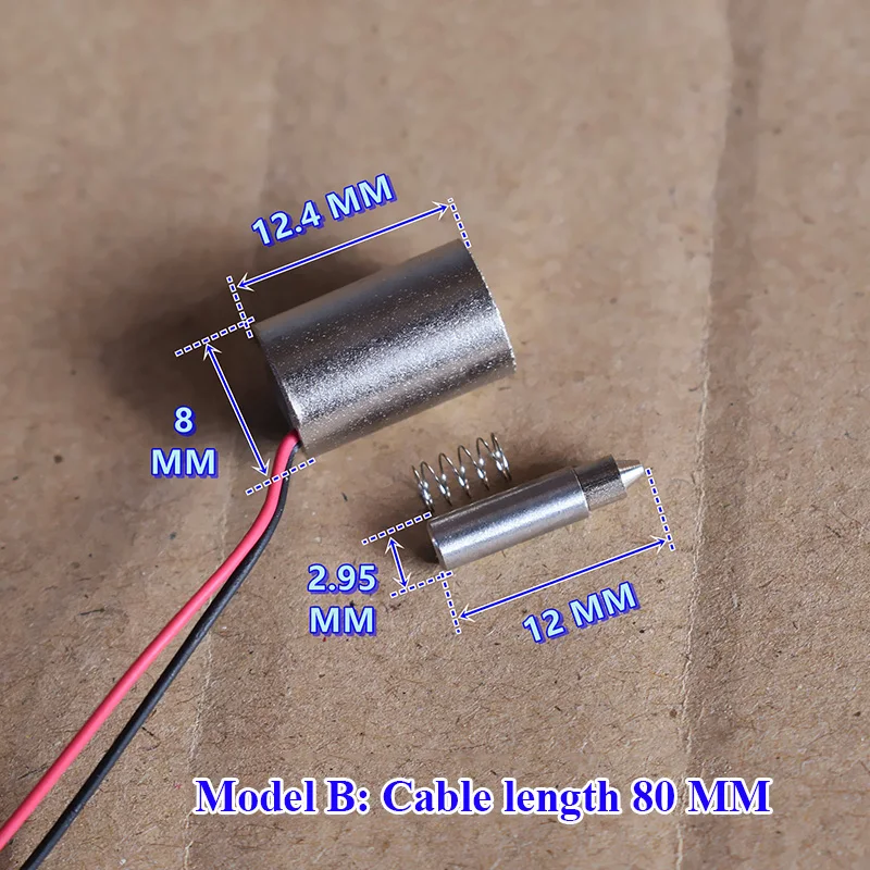 DC 3V 3.7V 5V Ultra-Mini 8mm Tubular Push-Pull Linear Solenoid Electromagnet for DIY Fingerprint Smart Lock Cylinder