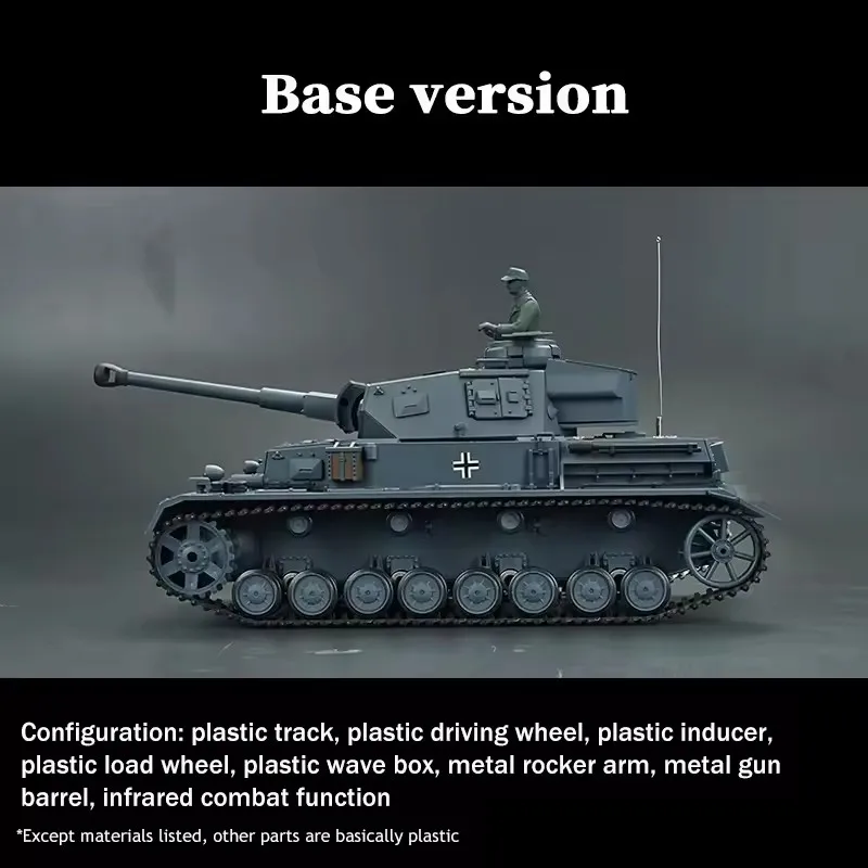 

2.4G Henglong 1/16 Scale 7.0 Plastic German Panzer IV F2 RTR RC Tank Model 3859 - A Thrilling Hobby - Grade RC Tank
