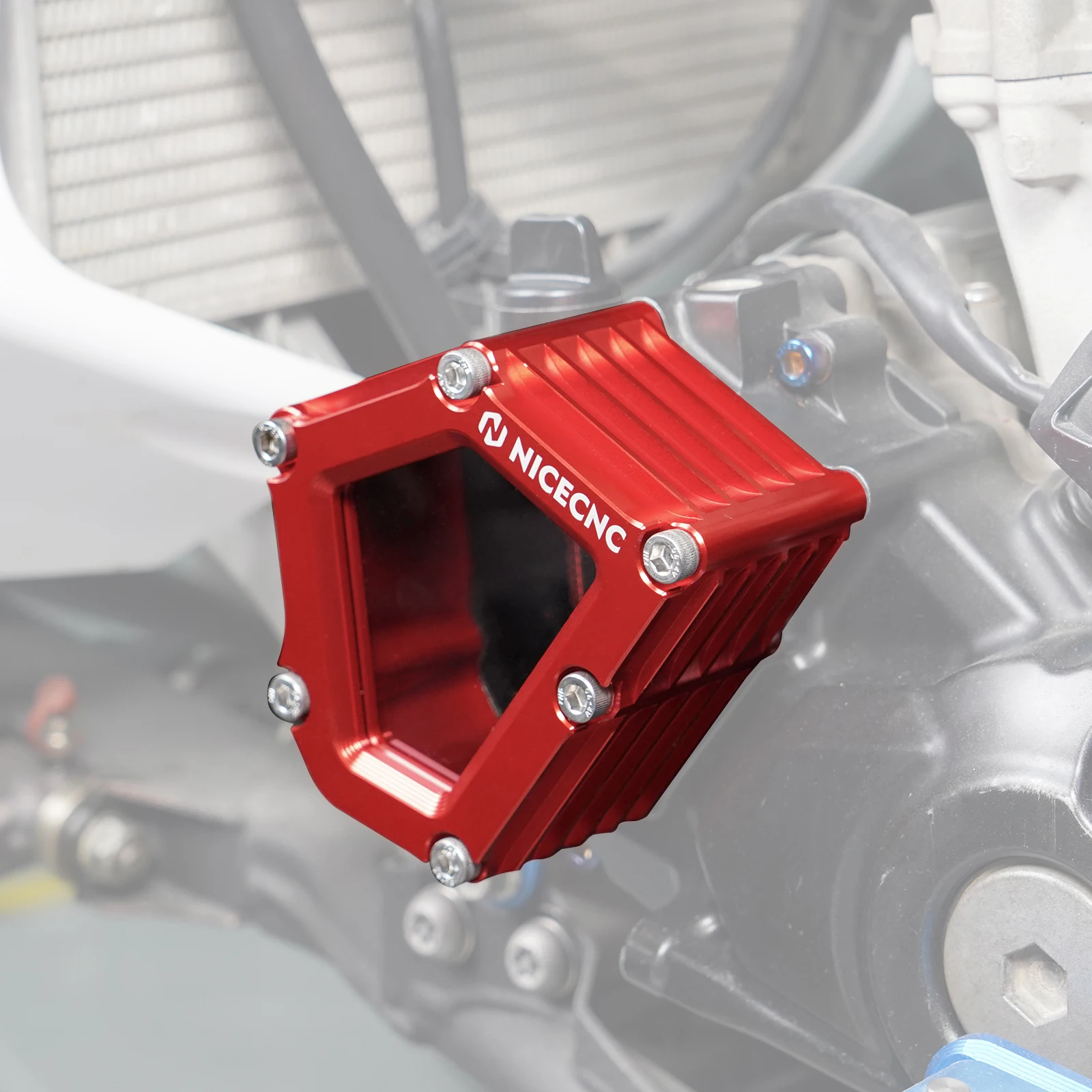 NICECNC Ölkappenabdeckung für Yamaha YFZ450R YFZ450RSE 2009-2023 Aluminium-Sichtglas Kühlkörper ATV-Zubehör 18P-15423-00-00 – Detail 15