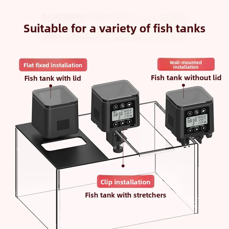 Mangeoire automatique pour poissons, écran LCD LED, grande capacité 120ml/320ml, synchronisation intelligente, tortue, aquarium, mangeoire automatique