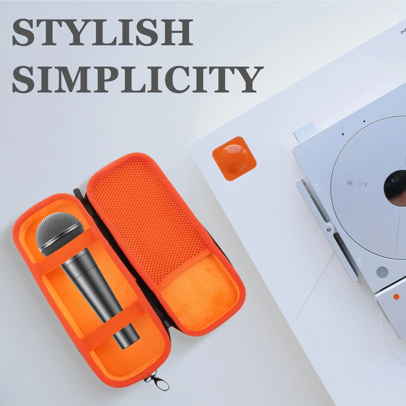 Портативный двойной чехол для микрофона, дышащая тканевая конструкция, безопасная сумка для переноски микрофонов и аксессуаров, удобная для путешествий
