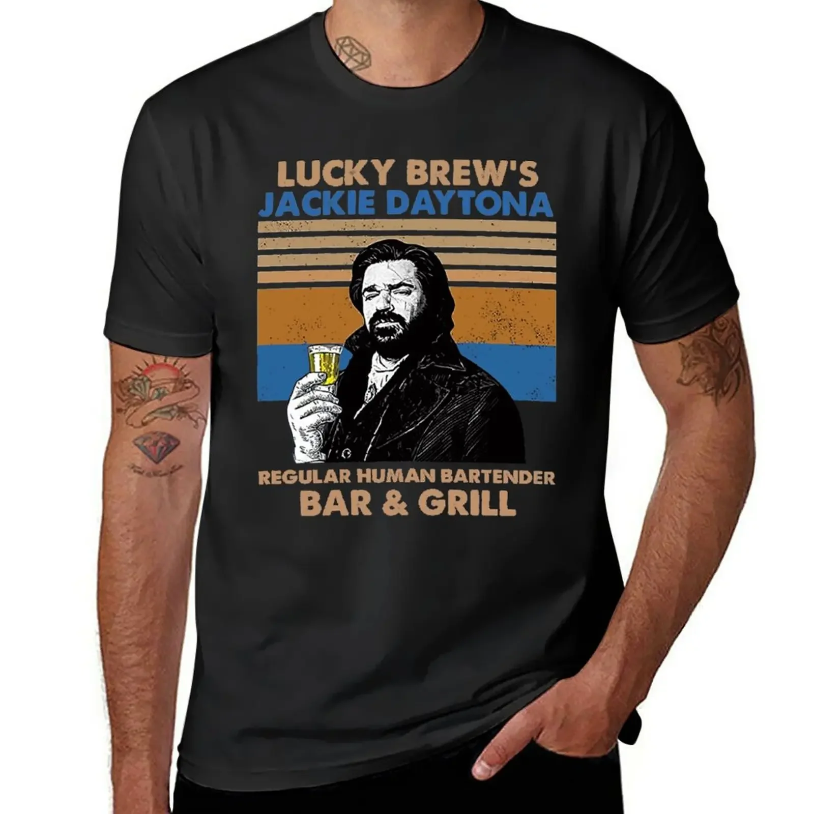 What We Do In Shadow Lucky Brew's Jackie Daytona Vintage T Shirt, Lucky Brew's Bar and Grill Shirt, What We Do In The Sh T-Shirt