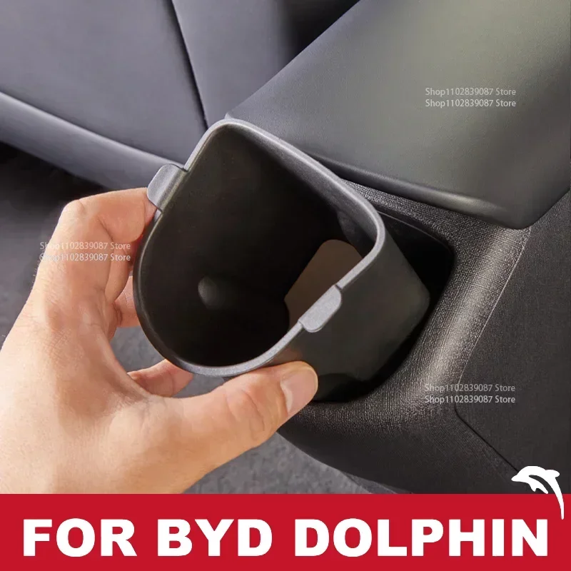 For BYD Dolphin 2021 2022 Rear Drainage Cup Garbage Bin Auto Accessories Front Water Cup Holder Storage Box Console Cup Holder