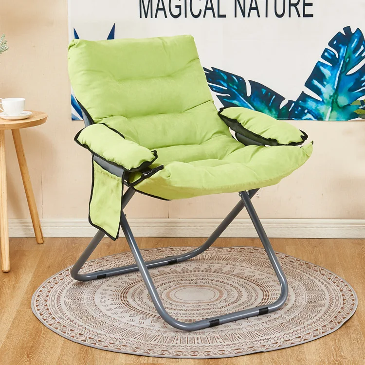 Silla plegable, silla de ocio para dormitorio y balcón, sillón reclinable para siesta, silla para ordenador, sofá perezoso para una sola persona al aire libre