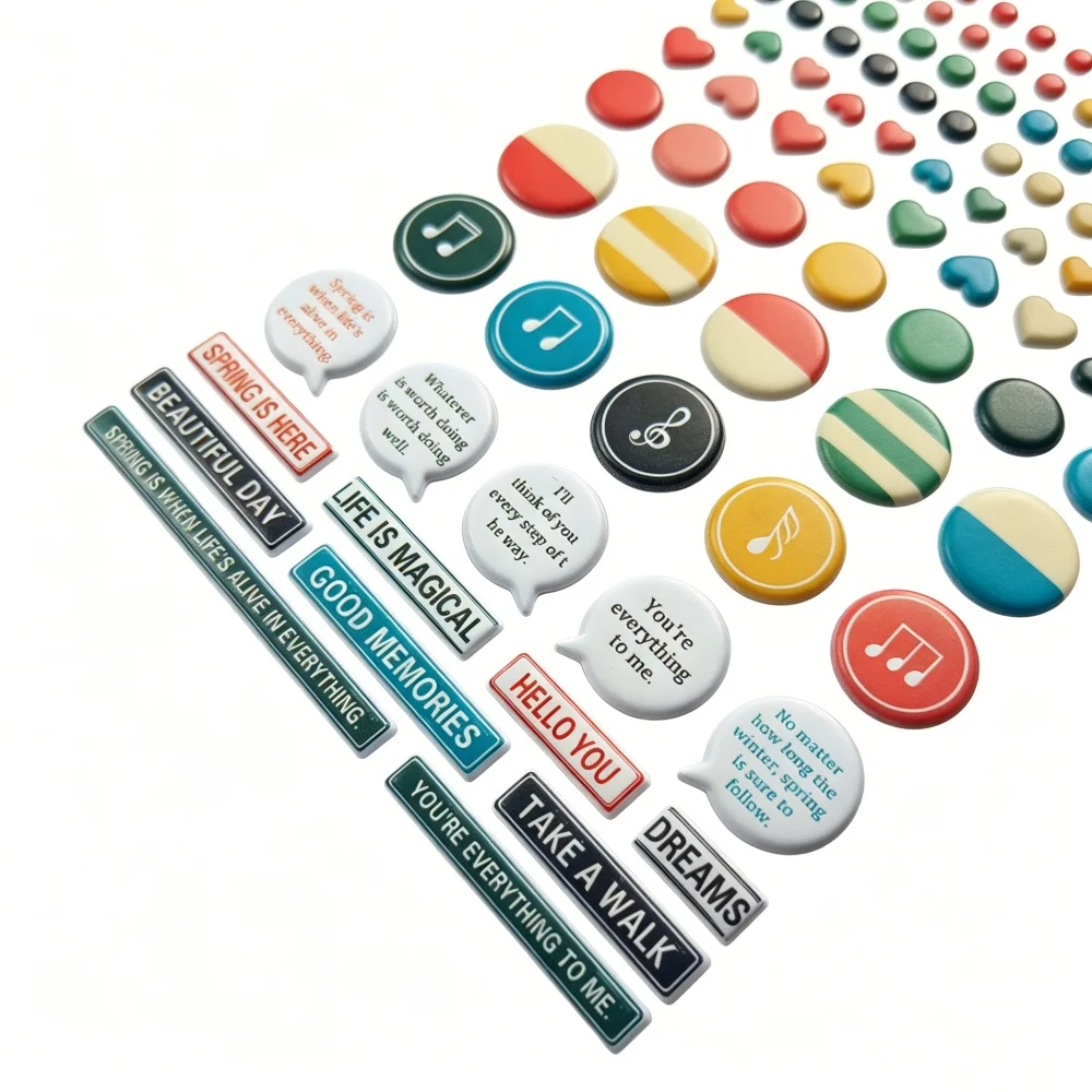 Creative Path Puffy Mini Scrapbooking Journaling Sticker Wiederverwendbare Kleine Vase Stern Herz Motivierende Sätze Deko-Sticker – Detail 16