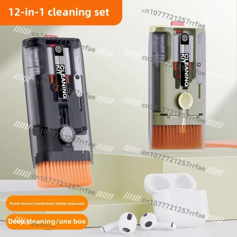 12-in-1, Cleaning Set, Bluetooth Charging Case, Mobile Phone Tablet Cleaning Case.