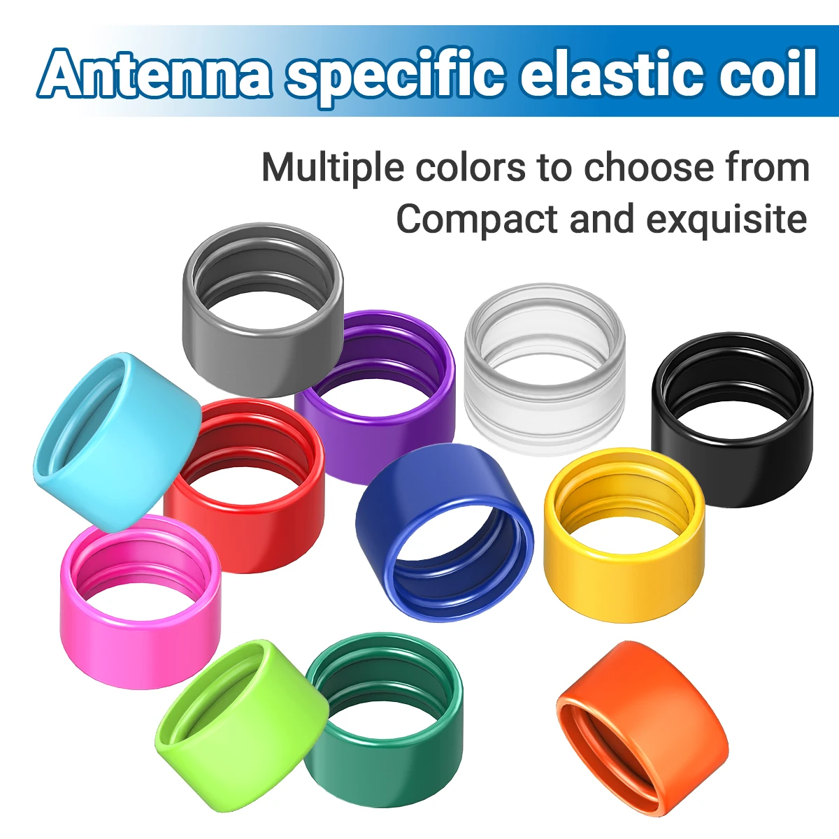ABBREE 12 Colors Lightweight Tension Coil Antenna Flexible Radio Antenna for Baofeng BF-888S UV-5R F22 BF-T20 UV-5RH UV-21 PRO