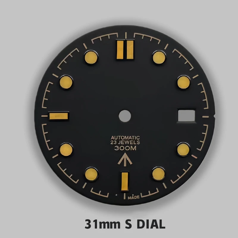 Cadran NH35, cadran 31 mm adapté pour Seamaster 300, luminescence verte, compatible avec les pièces de modification de mouvement automatique NH35