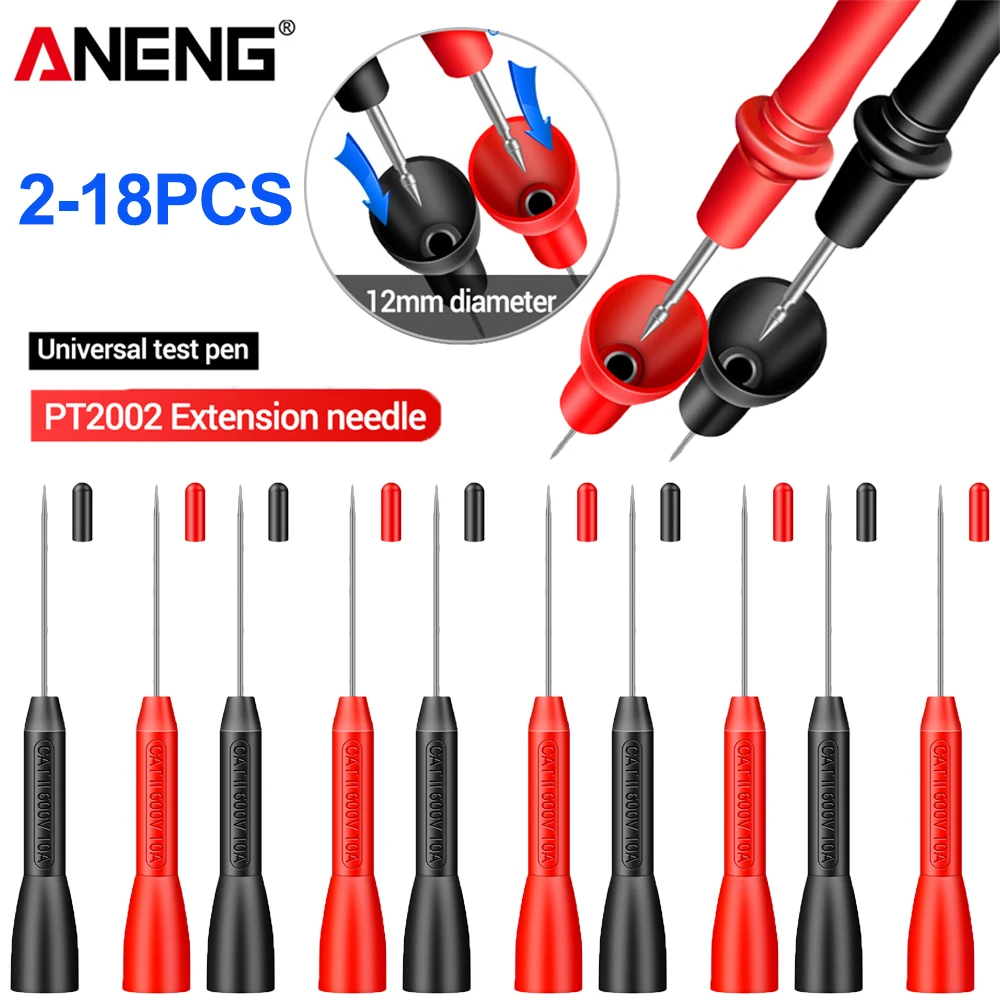 

ANENG PT2002 Insulation Piercing Needle 1mm Pin Non Destructive Multimeter Test Probe 10A 600V Multimeter Probes Needle