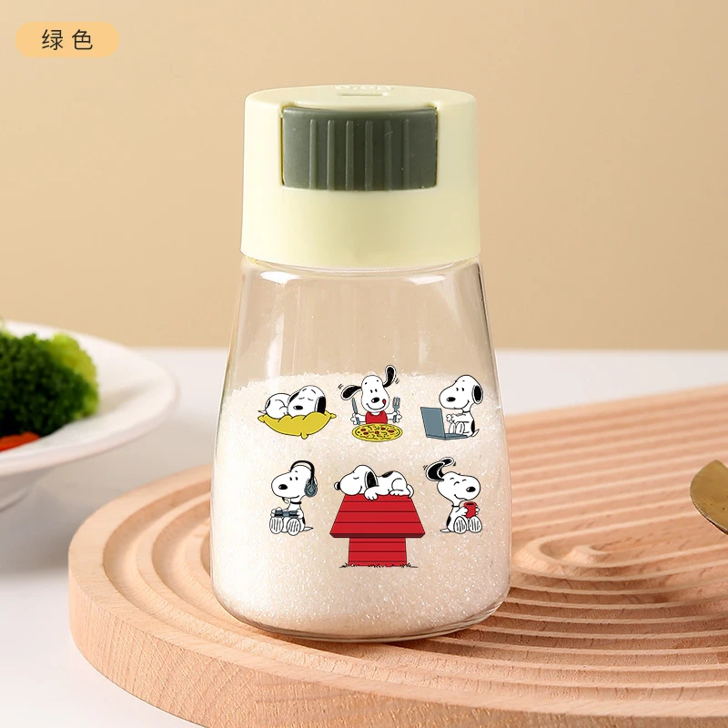 Snoopys Kitchen Seasoning Bottle Kitchen Salt and Pepper Shakers Precise Quantitative Push Type Seasoning Bottle Tool Home Gift view 6