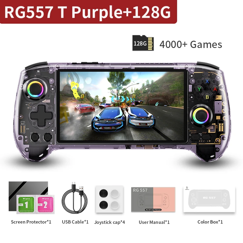 ANBERNIC RG557 Retro Handheld Game Console Afmeting 8300 5.48 "AMOLED Android Video Games Speler Ondersteuning AI Assistent FOTA WIFI
