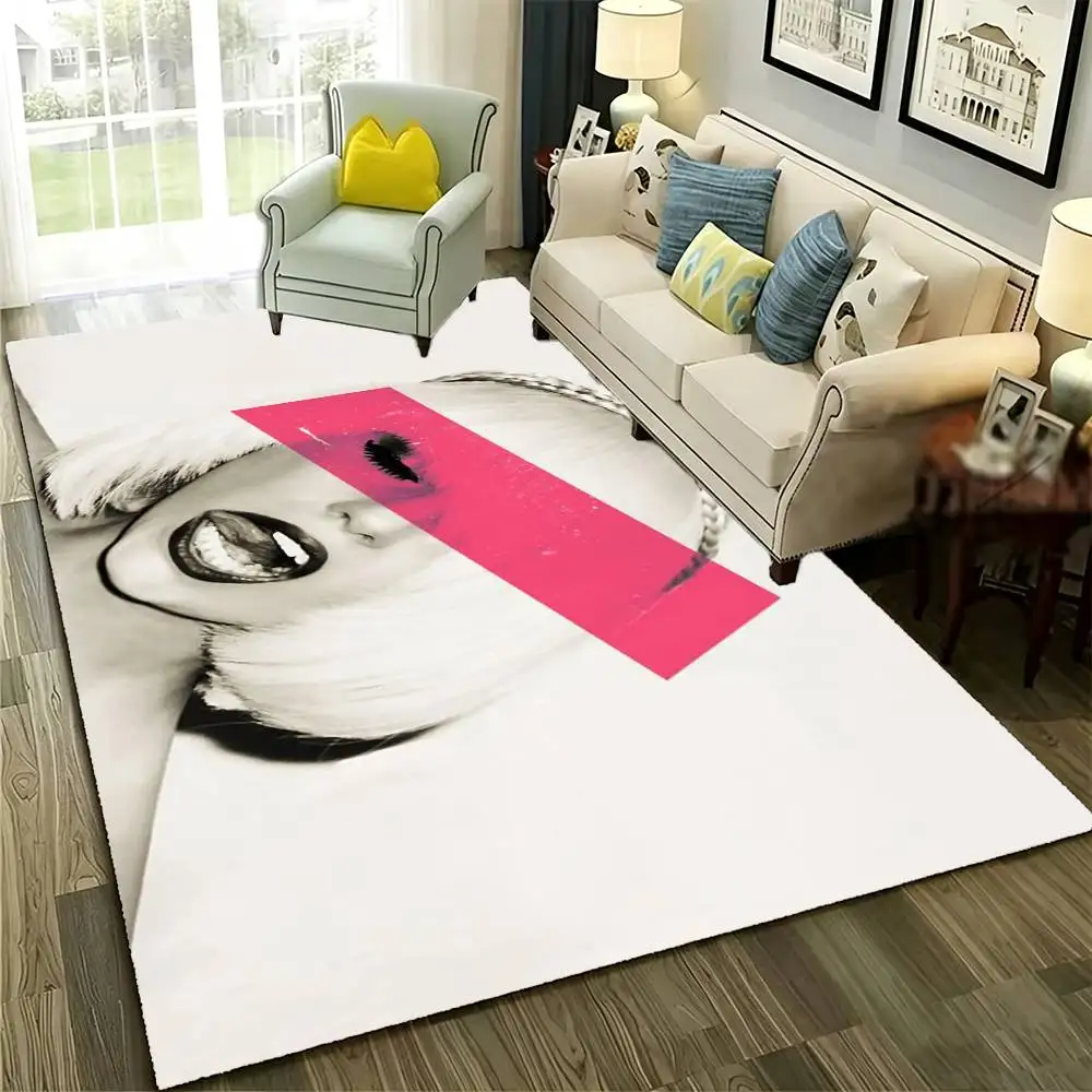 Singer L-Lady G-Gaga Floor Mat Rugs Soft Bedroom Floor Anti-skid Household Carpets