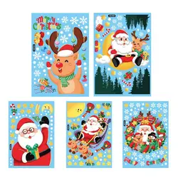 Winter Window Clings PVC 3D Window Decals Stickers Ornaments For Winter Frozen New Year Party Supplies Christmas Decorations |