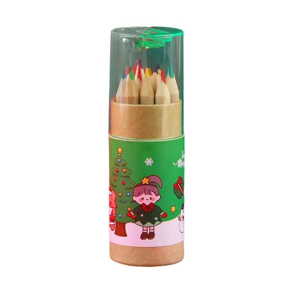 

Painting Pen Gift Hand-Painted with Built-in Sharpener Christmas Colored Pencils Sketching Pen Wooden Pencils Drawing Pencils