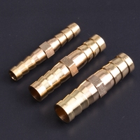 Brass Straight Hose Pipe Fitting Equal Barb 3mm 4mm 5mm 6mm 8mm 10mm  16mm 19mm 25mm Gas Copper Barbed Coupler Connector Adapter