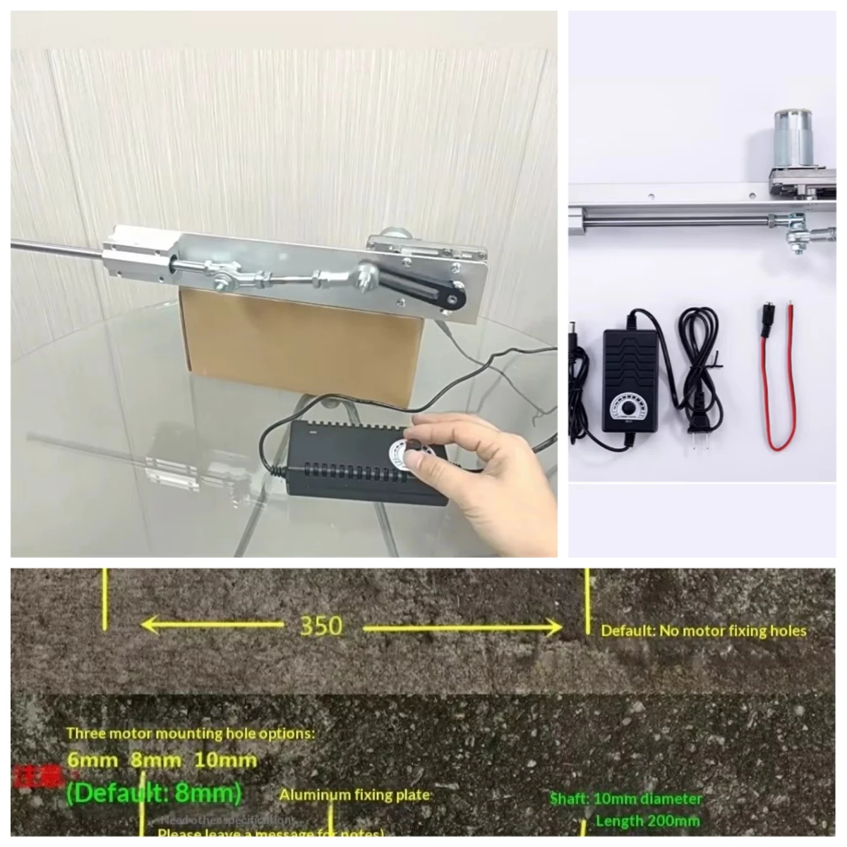 DC 12/24V Linear Actuator Mini Reciprocating Cycle Linear Actuator Stepless Speed Push-Pull Rod Stroke Auto Reciprocating Motor