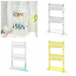 Fashion Accessories Coat Hanger Shape Jewelry Rack Organizer Jewelry Display Transparent Earrings Holders Earring Rack Tabletop