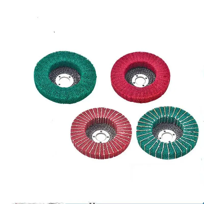 Non-Woven Flap Polishing Wheel Disc Furniture Refinishing Abrasive Tool for Angle Grinder Wood Metal Grinding