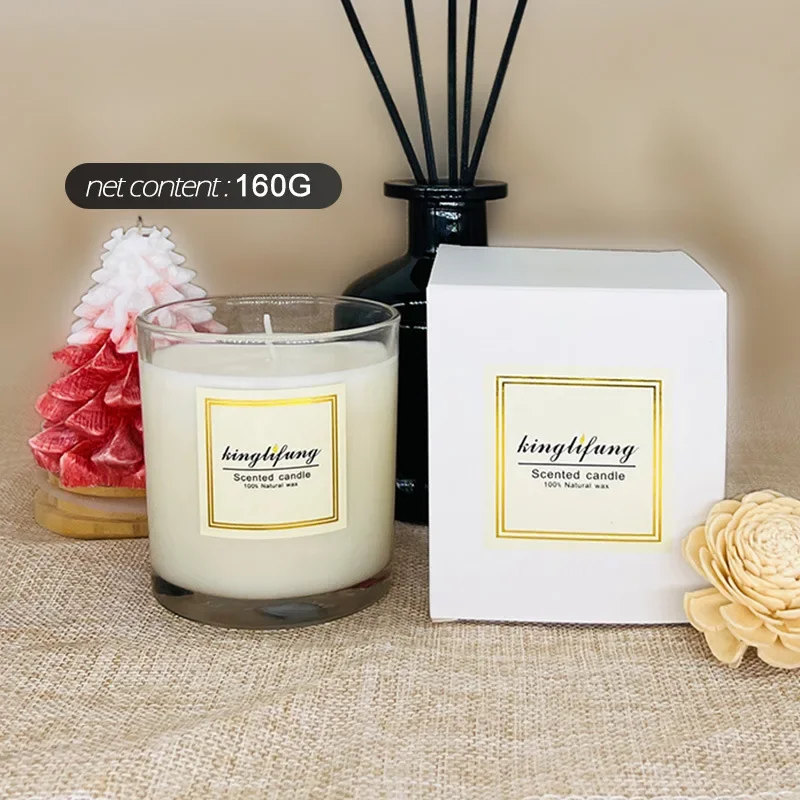 A glass scented candle, a ghee lamp gift, a festive transparent fragrance gift, and environmental protection