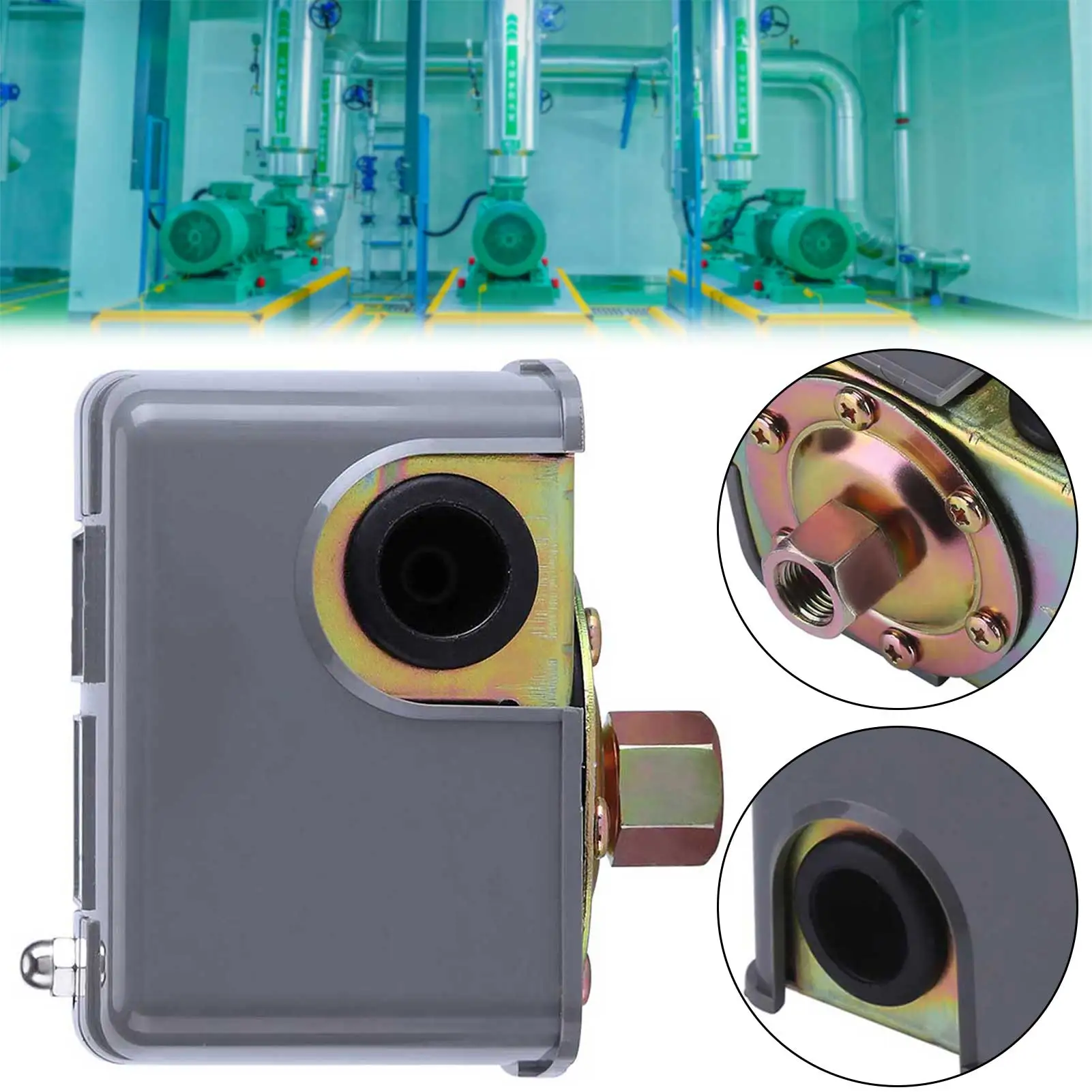 

Реле давления Регулируемый регулятор давления с двойным пружинным полюсом для самовсасывающего водяного насоса