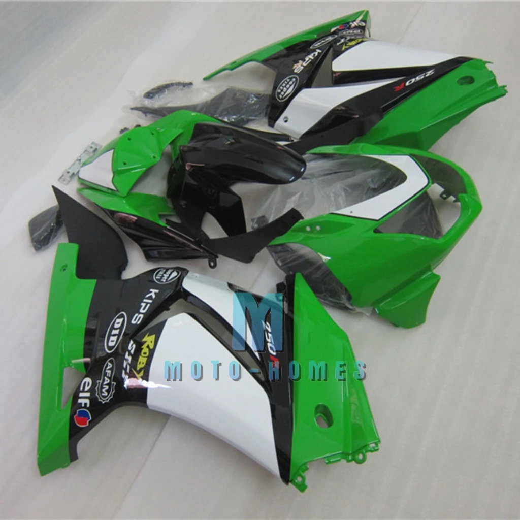 Green ABS Fairing Kit for Ninja 250R ZX250R 2008 2009 2010 2011 2012 2013 2014 100% Fit Injection Motorcycle Body Rebuild Bike