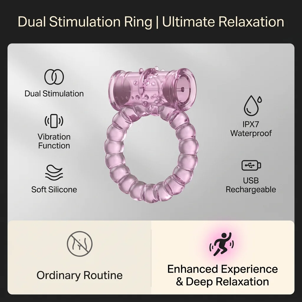 Lasting Cock Rings Vibrator Delay Premature Ejaculation Lock Fine Sex Toys Product For Men Dildo Extender Beads Adult Massage - view 2