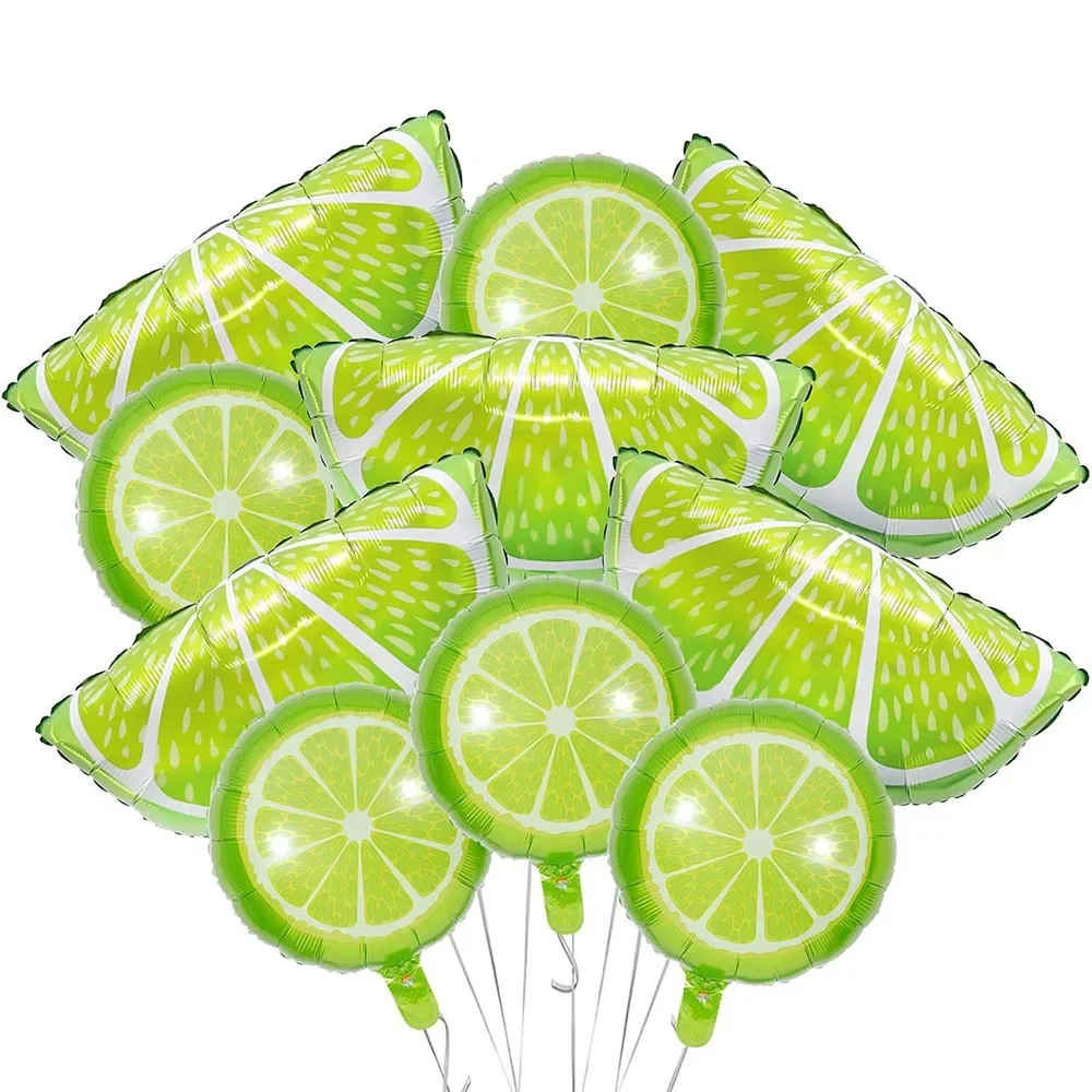 10 Stück Kalkballon, großer runder grüner Zitronenfolienballon für Sommer, Erntedankfest, Ernte, Herbst, Obst, Thema, Party-Dekoration – Detail 6
