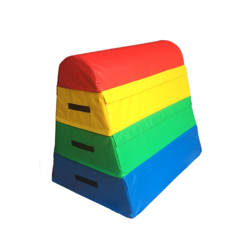 

Four Storey Trapezoidal Soft Jump Box Play Equipment Set Pommel Horse Gymnastics Foam Vaulting Box for Sale