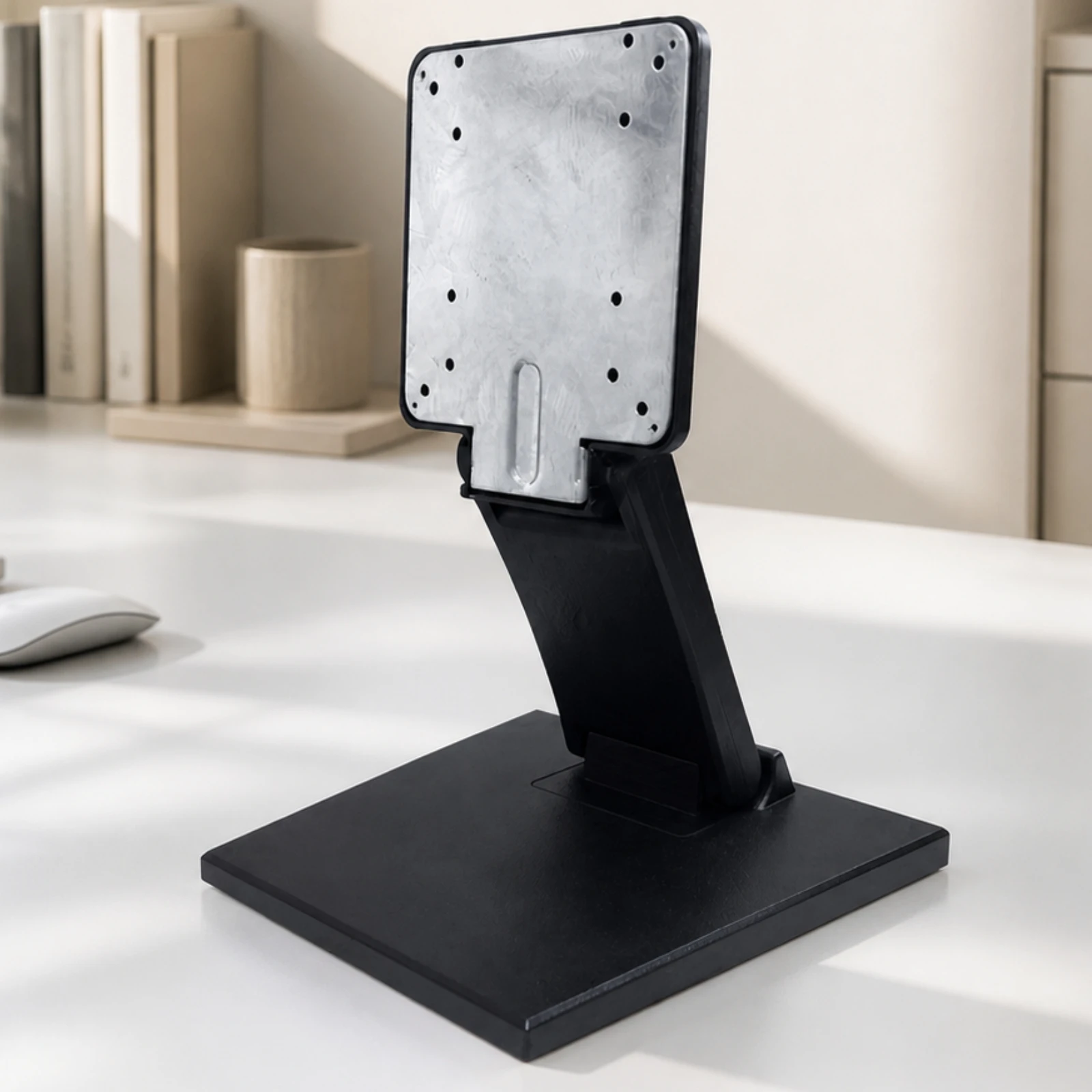 Adjustable Monitor Stand with Mounting Plate Space-Saving Desktop Monitor Stand Sturdy Portrait Landscape for Home Office