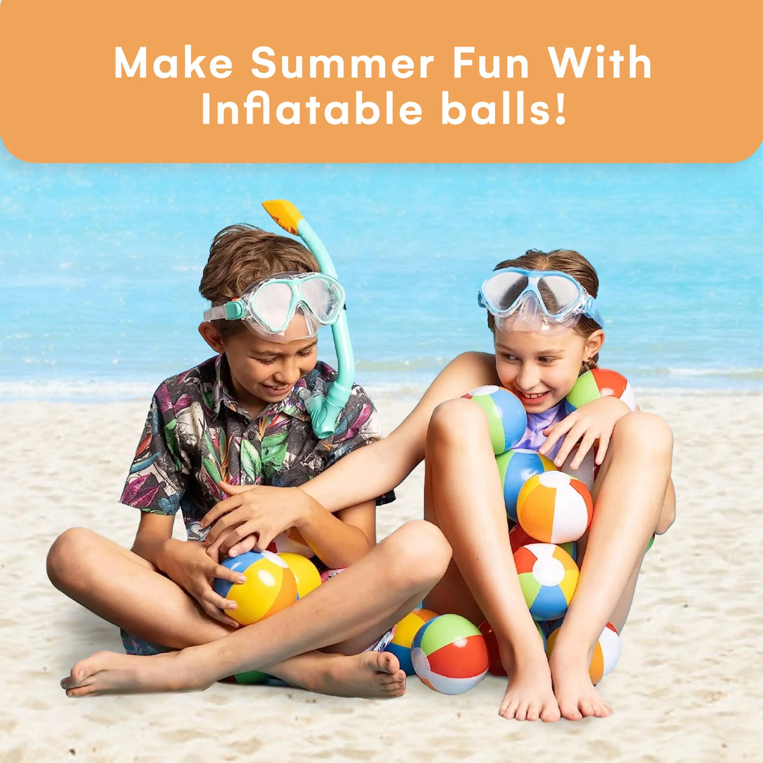 Mini Beach Balls Bulk Pack - 6 Inch Inflatable Rainbow Beach Balls for Kids - Ideal Pool Toys, Centerpieces for Tables, Lake Toy