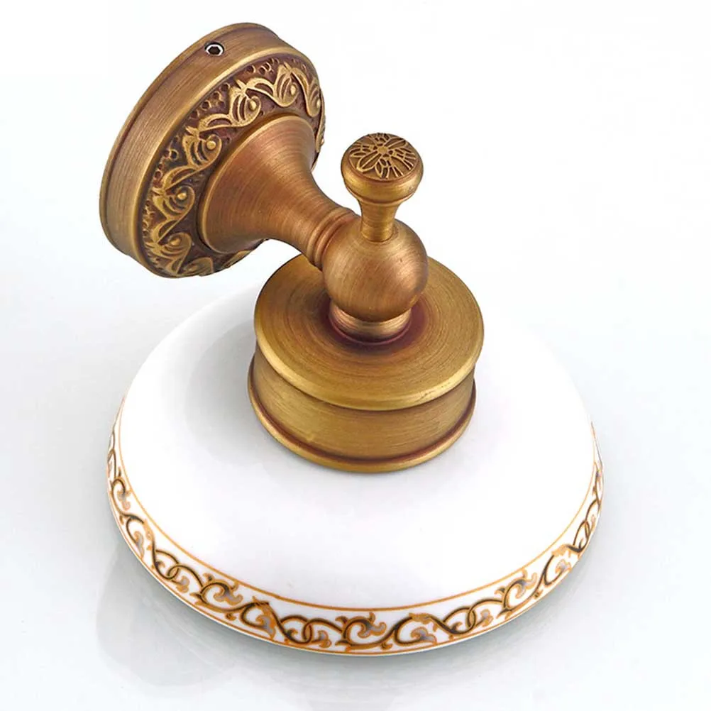 

Vintage Brass and Ceramic Wall Mounted Soap Dish Holder with Retro for Bathroom Shower Drainage Solid Rustproof Soap