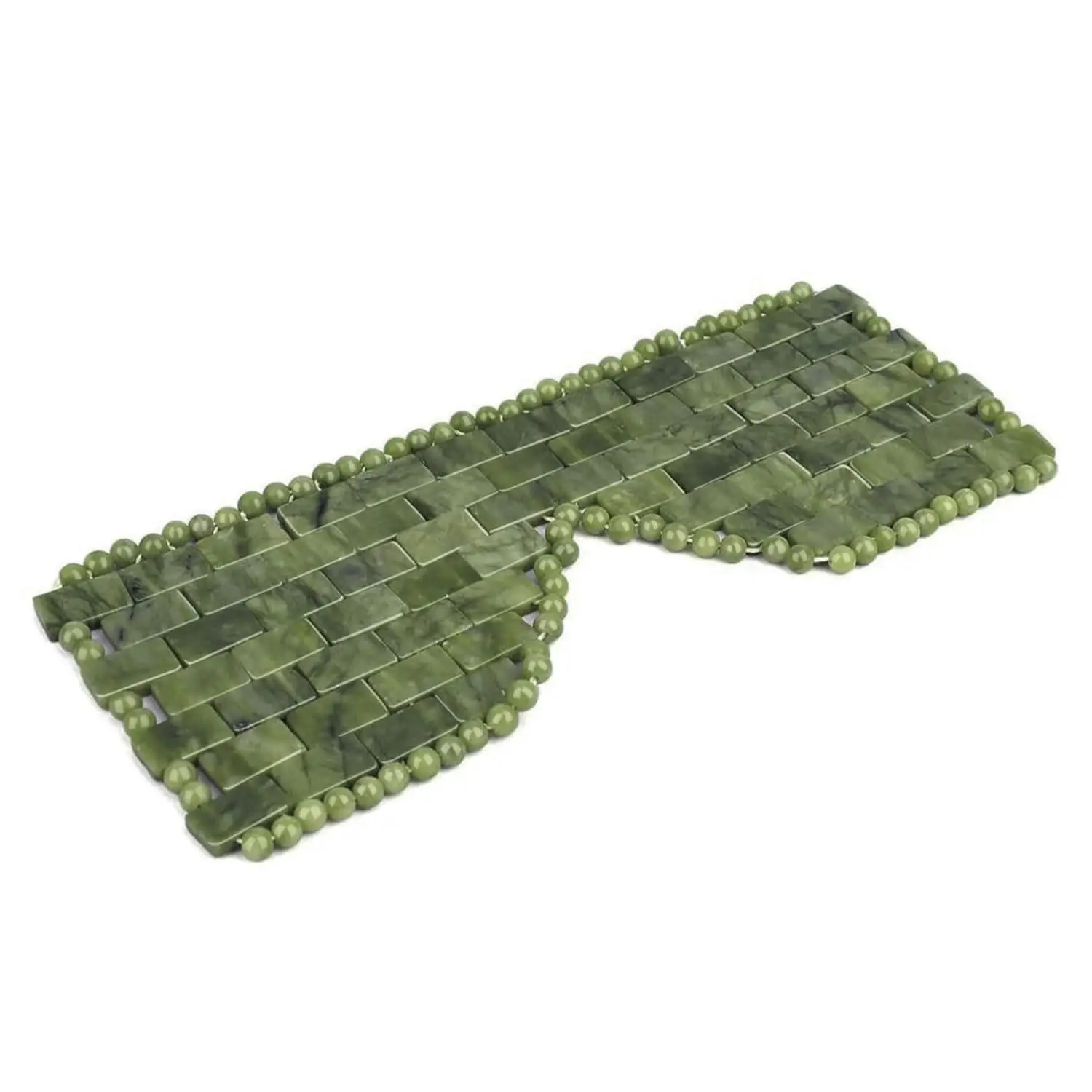 

Large Jade Eye Mask for Hot & Cold Therapy, Cooling Facial Mask with Real Jade Stones for Puffiness Relief