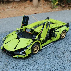 1254pcs Technical Speed Car Building Blocks Lamborghinis Sian FKP 37 MOC Vehicle Model Bricks Toys Gifts