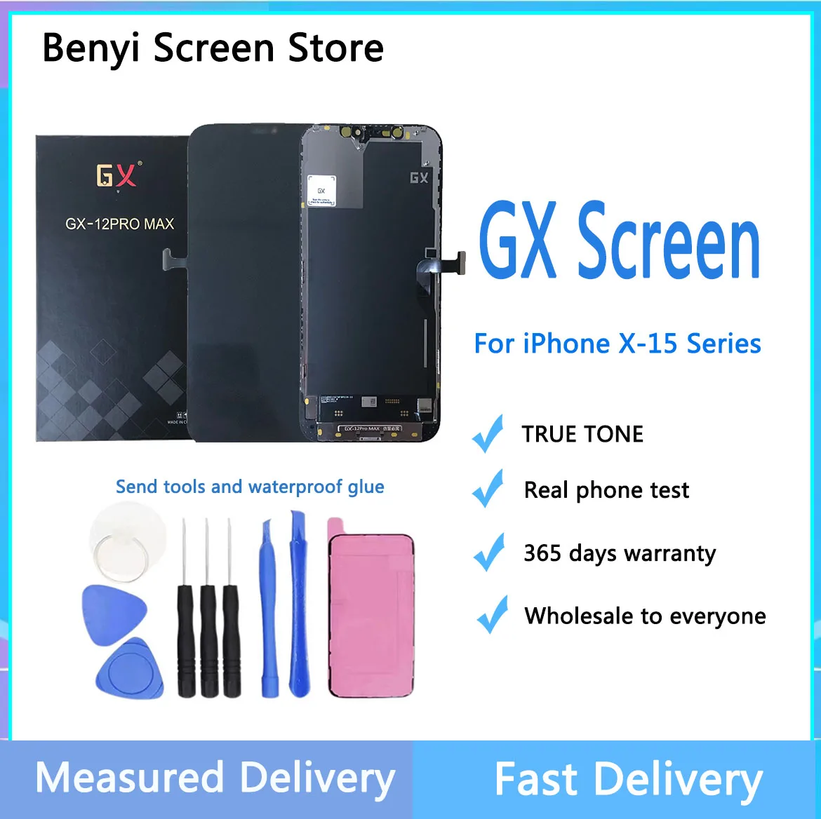 GX AMOLED LCD For iPhone X Max Display True Tone With 3D Touch Screen For iPhone 14pro 13 ProMax 12Mini LCD Pantalla Digitizer