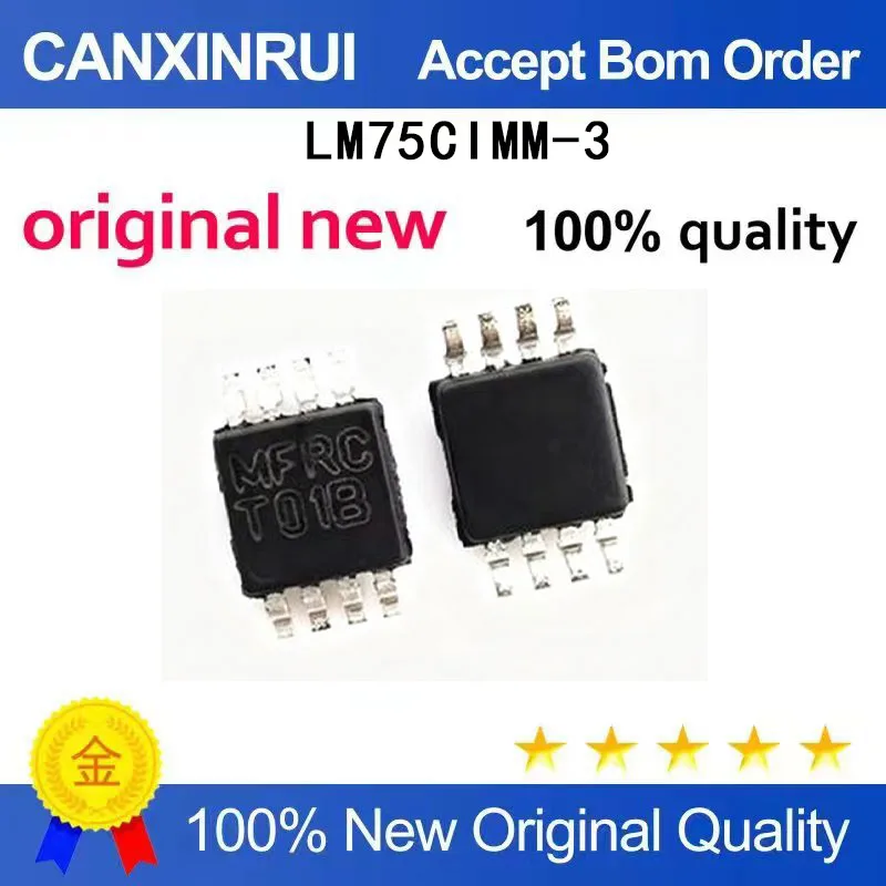 (5 Pieces) Screen printing T01C TO1C LM75CIMM-3 LM75CIMMX-3 LM75BIMM-T01B brand new
