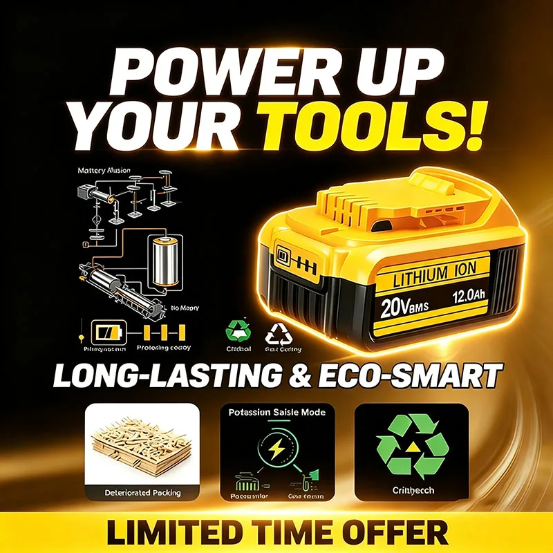 for DeWalt 18v 20V Lithium Ion Batteries 20V 12Ah DCB203 Li ion Battery Replacement DCB206 DCB205 DCB204 DCB200Power Tools