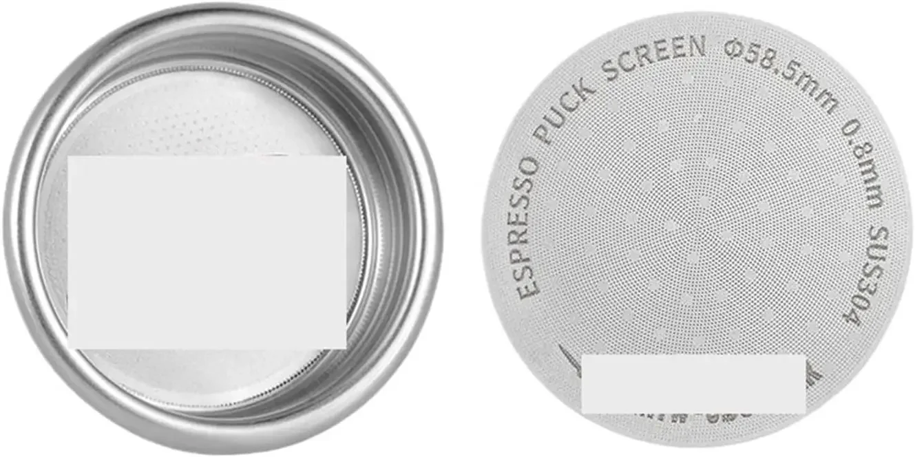 58.5mm Espresso Basket Filter Stainless Steel Double Layer Reusable Filter Cup Barista Tools Coffee Accessories(15g N Puck Scree