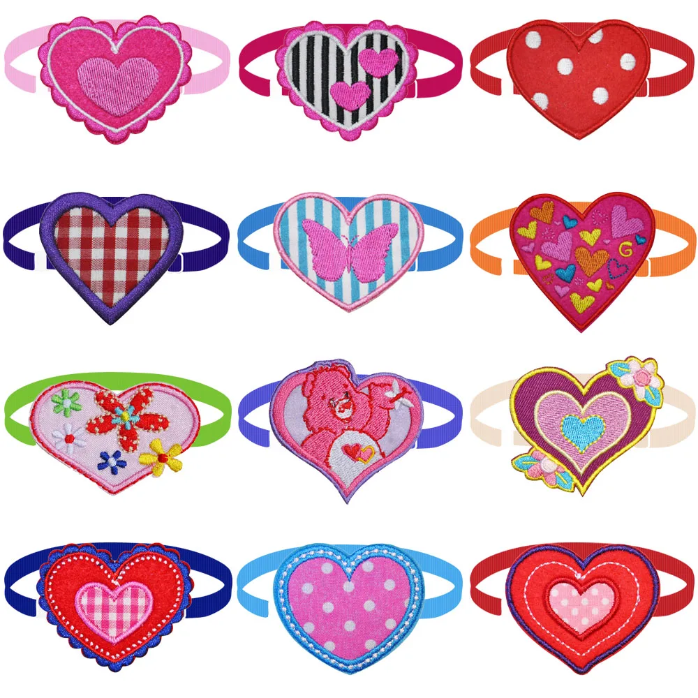 50/100pcs Valentine's Day Dog Bow Ties Dog Grooming Accesories Love Style Pets Dogs Bowties Neckties Small Dog Accessories