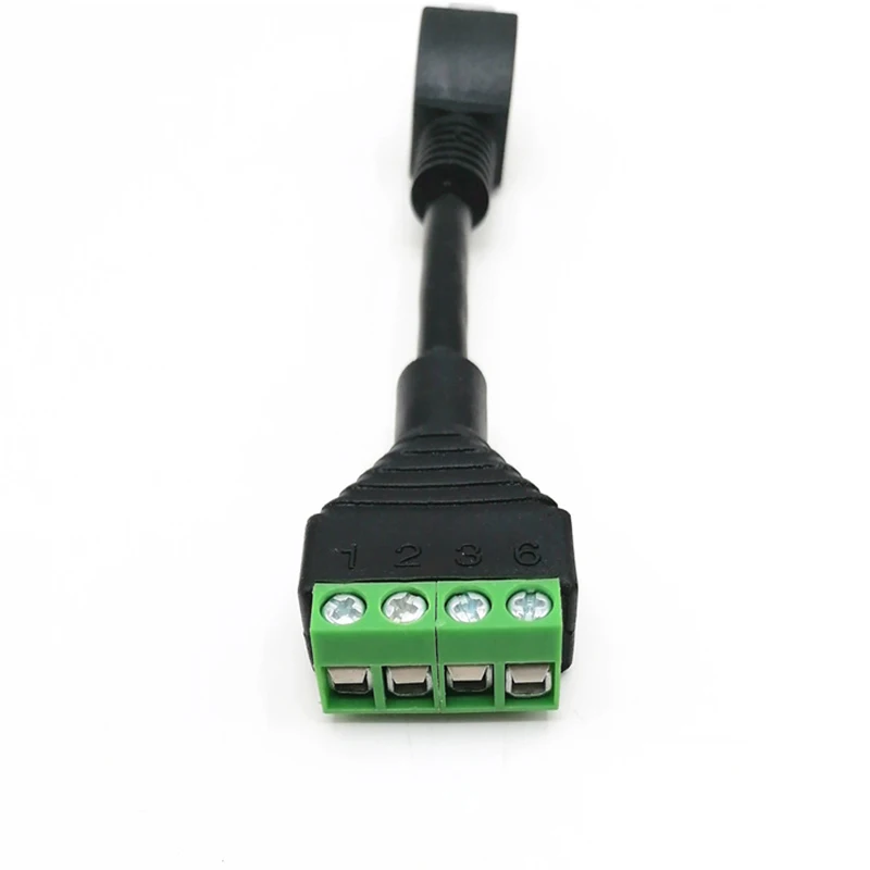 2 قطعة RJ45 إلى 4pin محطة RJ45 أنثى محطة كتلة كريستال رئيس محطة كتلة خالية من الضغط كريستال رئيس صافي كتلة نهاية