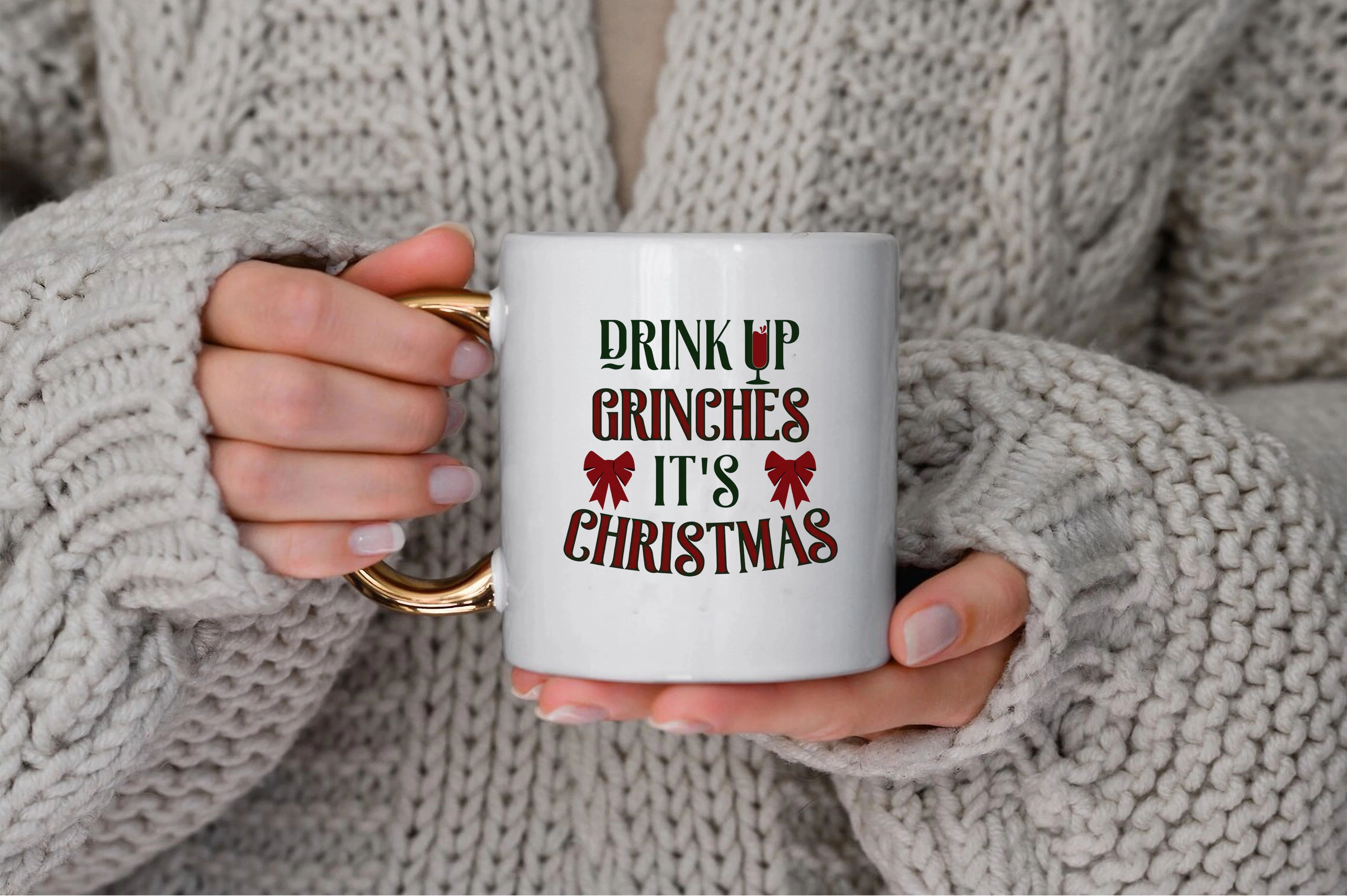 Drink Up Grinches Its Christmas Christmas Party mug Christmas ceramic coffee mug gift for hergift for him Merry Gricmas mug