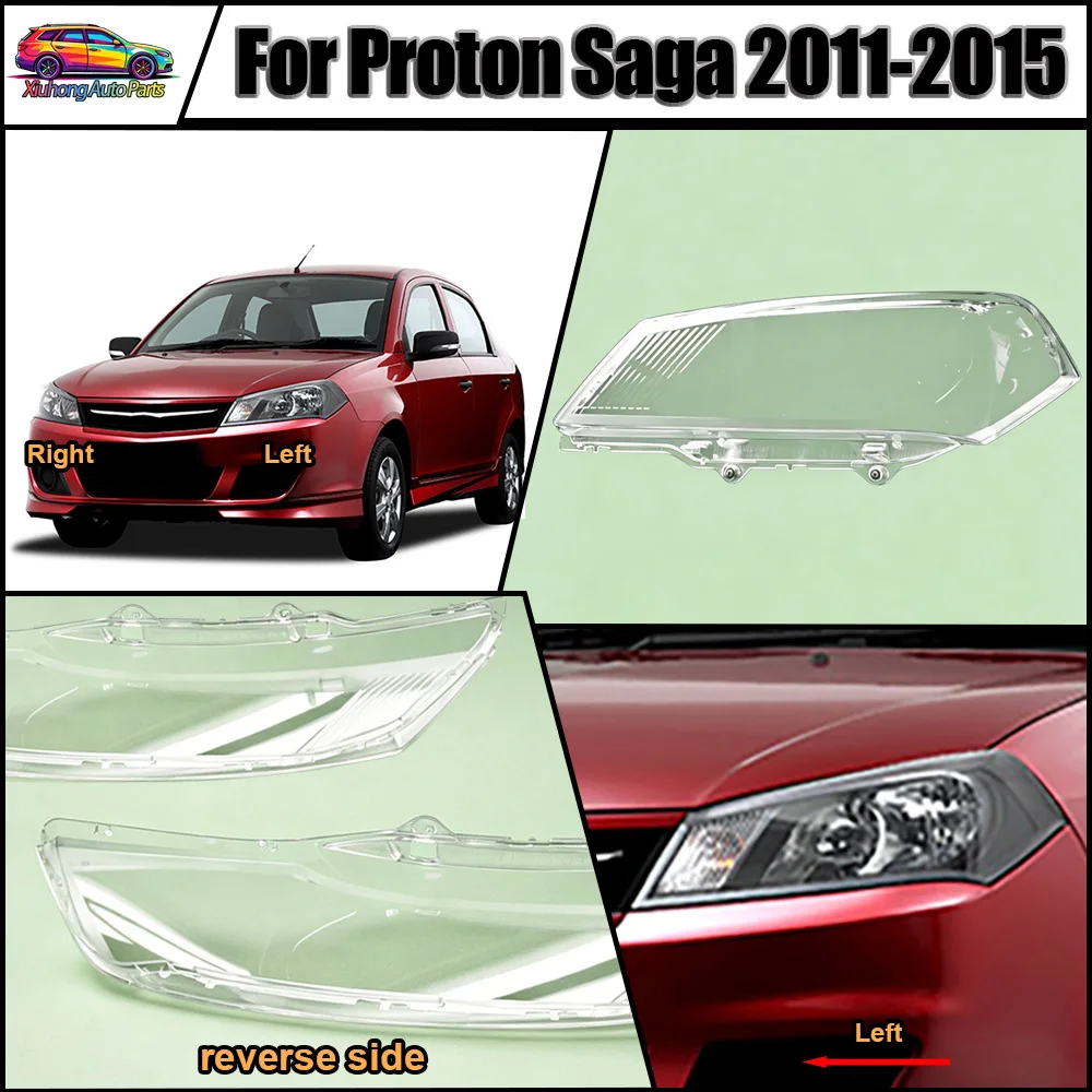 

For Proton 2011-2012 2013 2015 Saga Transparent Headlight Cover Headlamp Shell Clear Lens Plexiglass Replace Original Lampshade
