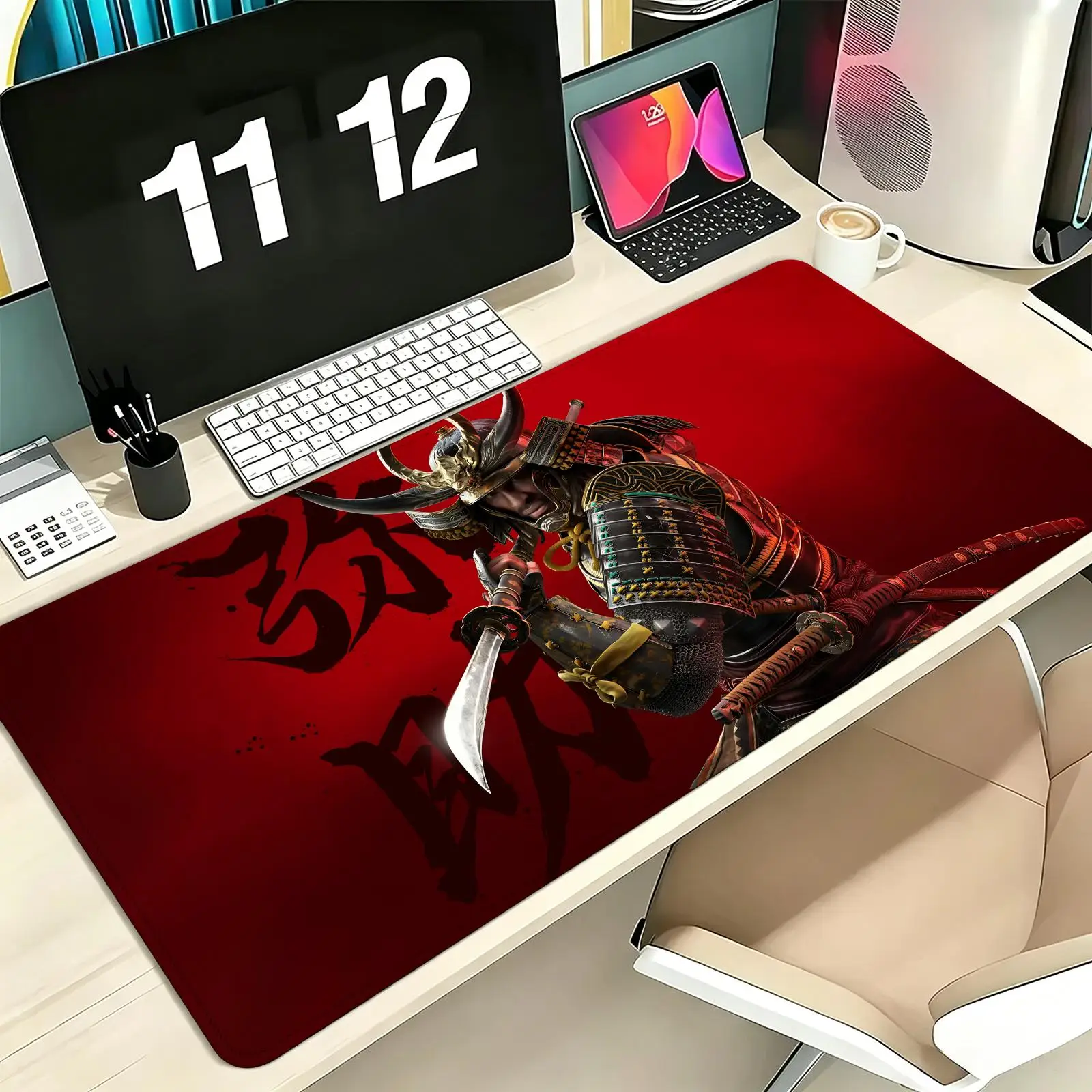 E-Sports Gaming Mousepad Extra Large Non-Slip Stitched Edge Keyboard Laptop Desk Mat For PC Gamer Assassin's Creed Shadows