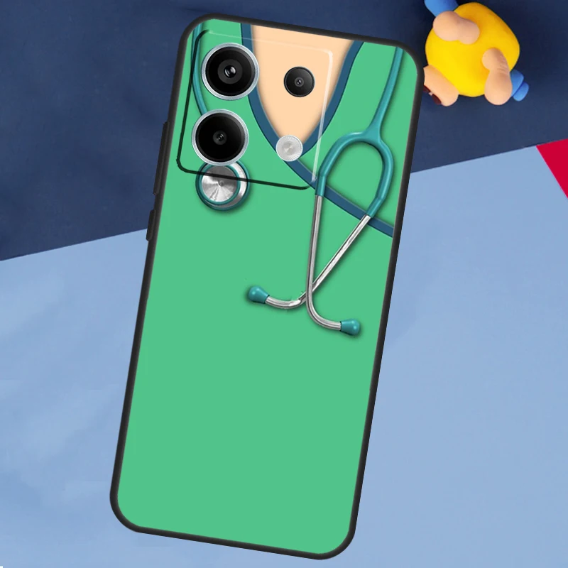 Funny Nurse Doctor Nursing Case for Xiaomi Redmi 13C 12C 10C 10A 9C Note 12 13 10 8 9 11 Pro 12S 10S 11S Phone Cover
